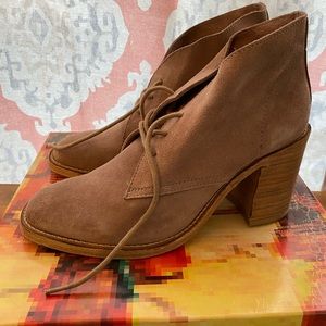 Jeffrey Campbell Xavier 2 Taupe Oiled Suede Booties